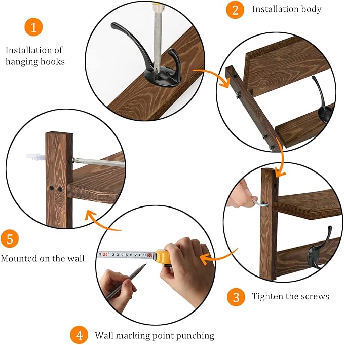 BAMEOS Wall Mounted Coat Rack - Image 7