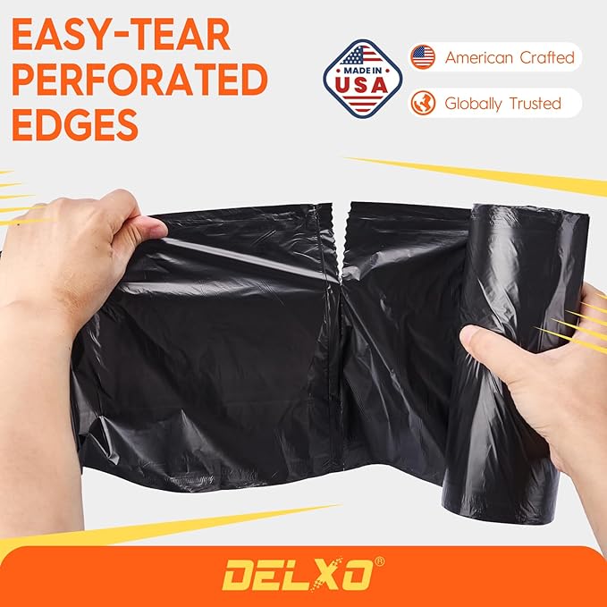 Delxo 55-60 Gallon Trash Bags, Durable & Puncture-Resistant Plastic Bolsas para - Image 5