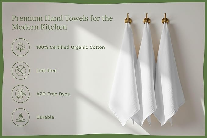 Organic Cotton White Dish Towels - Image 4