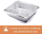 8x8 Aluminum Pans with Clear Plastic Lids - Image 4