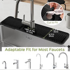 24 Inch Silicone Faucet Mat for Kitchen Sink Splash Guard – Upgraded Draining - Image 7