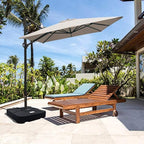 EliteShade USA 33" x 33" Offset Patio Umbrella Base Sand/Water Filled Square Umbrella Stand,Black - Image 3