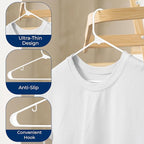 SereneLife 50 Pack Plastic Hangers, Space-Saving Closet Organizers, Durable and - Image 6