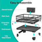 Swedecor Extendable Dish Drying Rack - Image 8