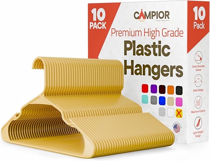 Plastic Clothes Hangers – Heavy Duty Hanger Set, by Campior