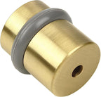 Design House Modern Cylindrical Door Stop – Satin Brass Floor Rubber Bumper - Image 2