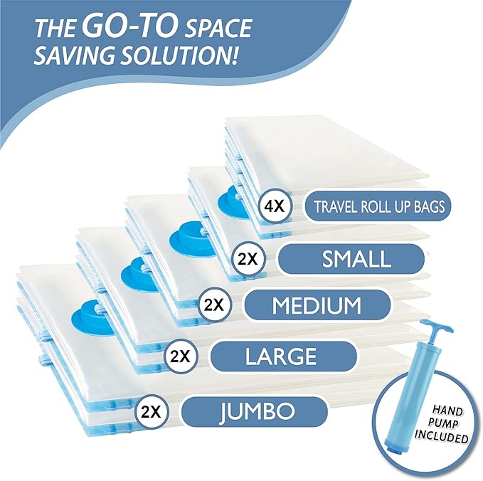 12 Pack Space Saver Bags Compression Storage Bags - Image 4