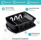 Tribello Sink Dish Drying Rack, Heavy Duty Hard Plastic Drying Rack, Dish - Image 3