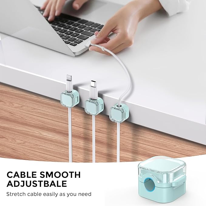 AhaStyle Magnetic Cable Organizer 6 Pack Cord Cable Holders Clips Strong - Image 3
