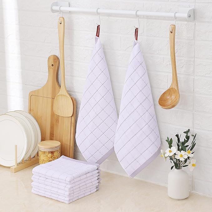 Homaxy 100% Cotton Terry Kitchen Dish Cloths, Ultra Soft and Absorbent Dish - Image 6