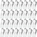 Clothes Pins for Hanging Clothes, 32 Pack White Stainless Steel Clothespins for by Sylroal