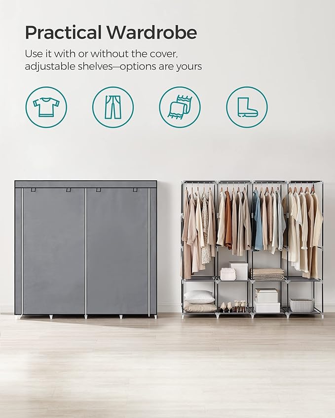 SONGMICS Portable Closet, Wardrobe Closet Organizer - Image 3