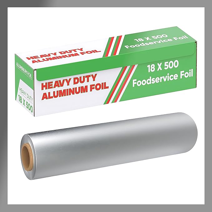 Aluminum Foil Wrap Roll 18 in x 500 ft Heavy Duty Commercial and Home Use by Pokanic%C2%AE