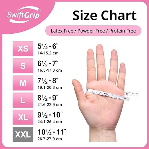 Pink Nitrile Gloves, Industrial Gloves Disposable Latex Free, - Image 7