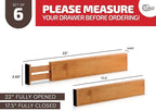 6 Pack Bamboo Drawer Dividers - Image 3