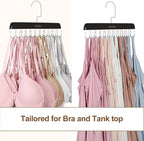 TOPIA HANGER Bra Hanger for Closet, Tank Top Hangers 20 Hooks Capacity Foldable - Image 4