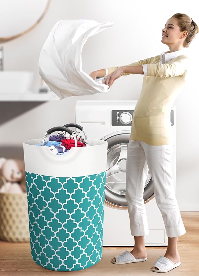 Large Laundry Basket Laundry Hamper Bag Washing Bin Clothes Bag Collapsible Tall - Image 6