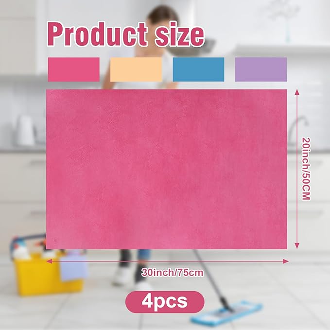 Extra Large Microfiber Cleaning Cloth 30 x 20 Inch Reusable Thick Cleaning - Image 2