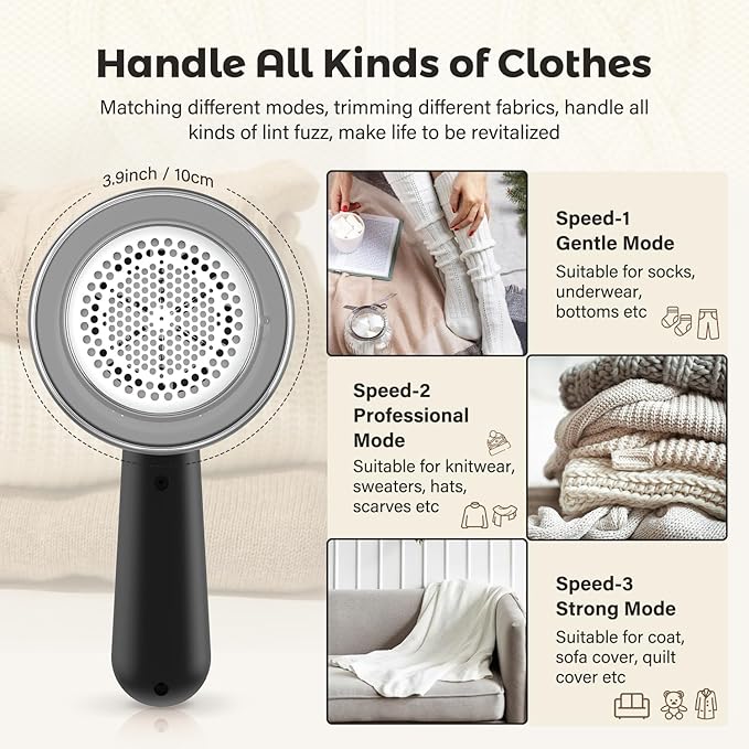 Fabric Shaver Lint Remover, Electric Lint Shaver - Image 4