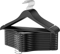 StorageWorks Black Wooden Hangers 20 Pack, Heavy Duty Wood Hangers by StorageWorks