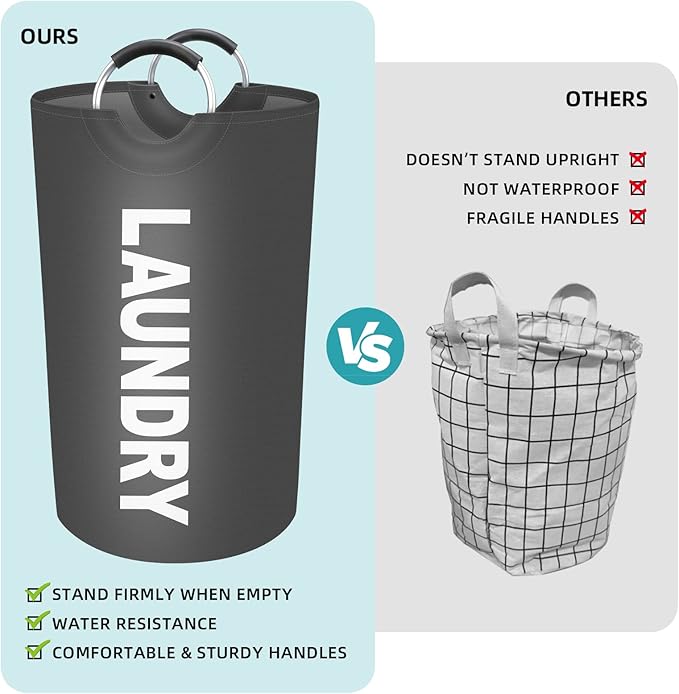 StorageRight 90L Large Laundry Basket, Laundry Hamper, Dirty Clothes Hamper - Image 3