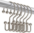 Titanker Shower Curtain Hooks Matte Nickel, Minimalist Simple Double Glide by Titanker