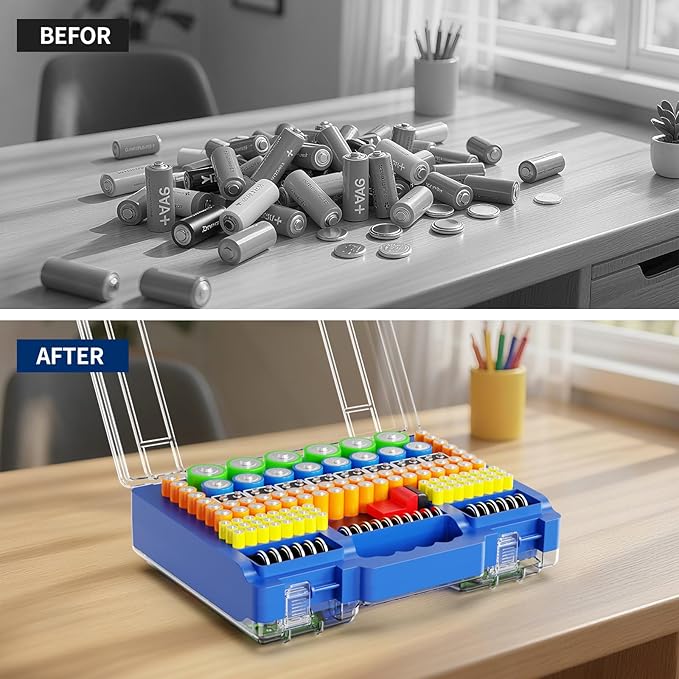 Battery Organizer Storage Holder Box Case - Image 3