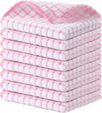 Kitinjoy Cotton 8 Pack Terry Kitchen Dish Cloths, 12 x 12 Inches Super Soft and by Kitinjoy