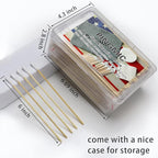 500/1000 Count 6'' Long Round/Pointed Cotton Swabs Durable Stem, Lint- Free Gun - Image 2