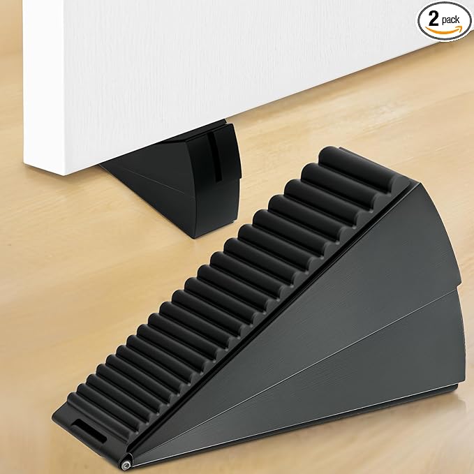 Heavy Duty Large Door Stoppers, Adjustable Spring Loaded Tall Doorstop Jammer by HAIMST