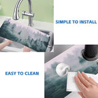 Foggy Forest Dish Drying Mat for Kitchen Sink Splash Guard Behind Faucet Sink - Image 5