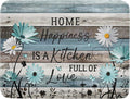 Daisy Floral Dish Drying Mat 18x24 Inches Rustic Wood Microfiber Absorbent by Giwawa