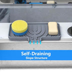 Sponge Holder for Kitchen Sink, Dish Sponge Holder & Soap Tray - Image 3