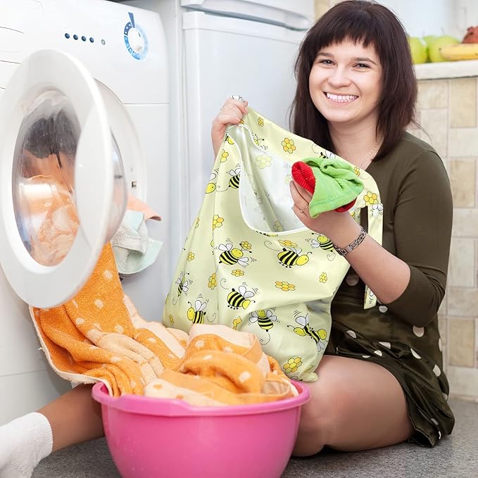 Shappy 2 Pcs Large Travel Laundry Bag Washable Waterproof Wet Dry Large Dirty - Image 6