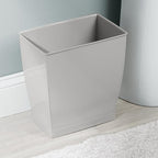 iDesign Small Plastic Bathroom Trash Can, Slim Rectangle Garbage Bin - Image 7