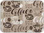 Brown Coffee Dish Drying Mat by Sweetshow