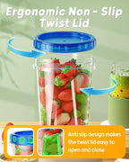 12 Pack-34 oz Freezer Storage Containers, Plastic Food Storage Containers - Image 3