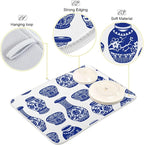 Chinese Blue Vases Dish Drying Mat Super Absorbent Drying Mat Large Coffee Mat - Image 4