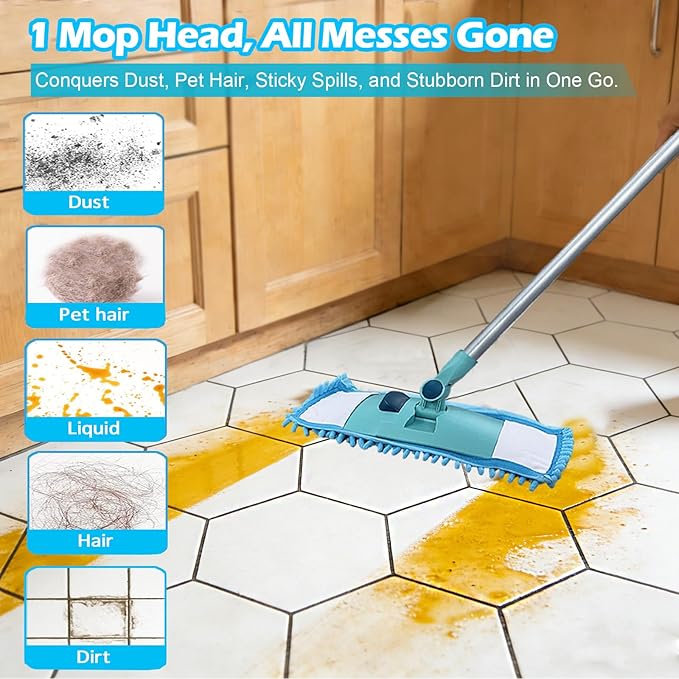 4PCS 16'' Microfiber Dust Mop Pads Compatible - Image 2
