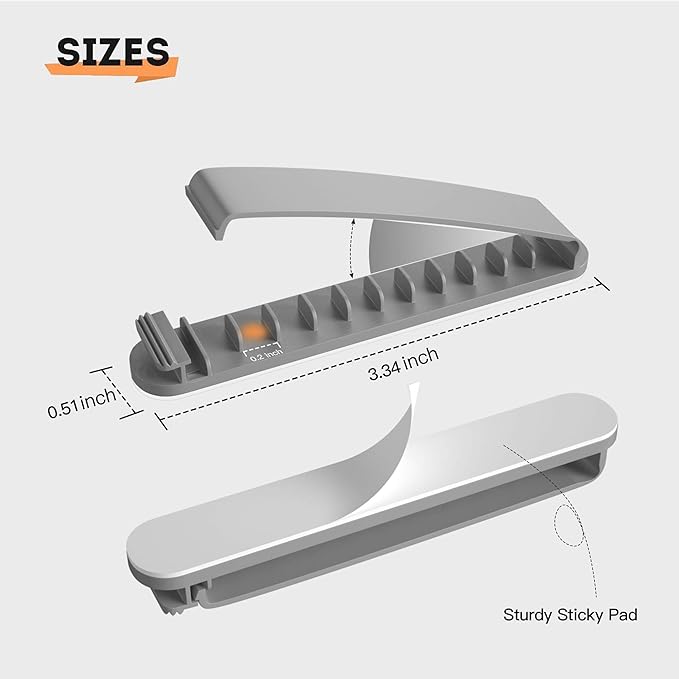 pzoz Cable Clips, 3 Pack Cord Organizer Charger Cable Management - Image 3