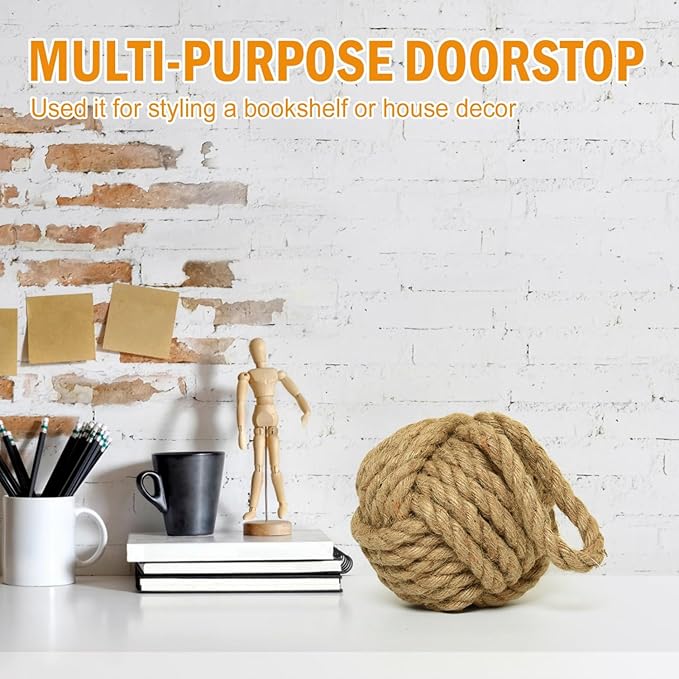 Decorative Door Stoppers Rope Knot Nautical Weighted Decorative Door Stop - Image 7