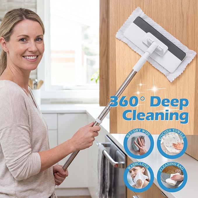 Mini Sweeper Mop, Masthome Reusable Clamp Mop - Image 4