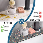 Ceramic Texture Sink Splash Guard Kitchen Tiles Faucet Absorbing Mat Fast - Image 6