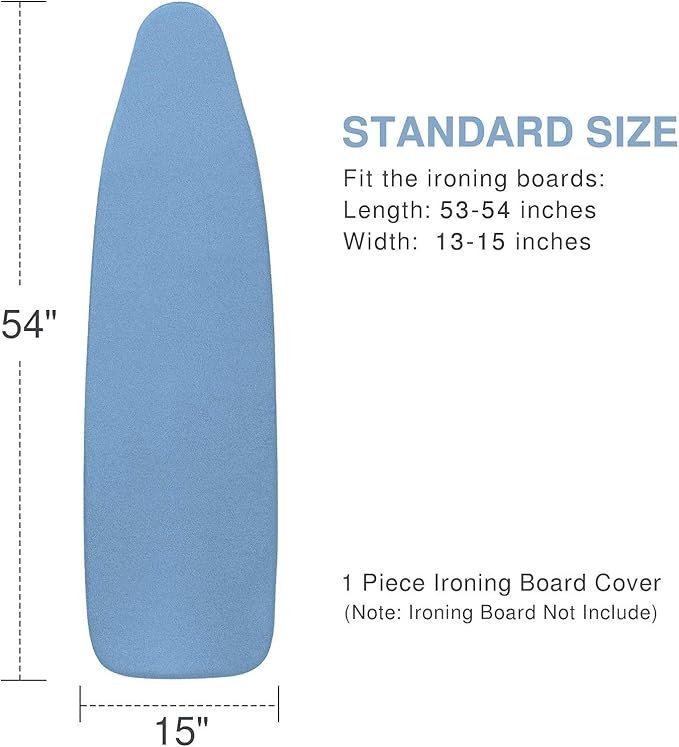 Ironing Board Cover and Pad, Standard Size 15x54, Thick Padding, Elastic Edge - Image 2