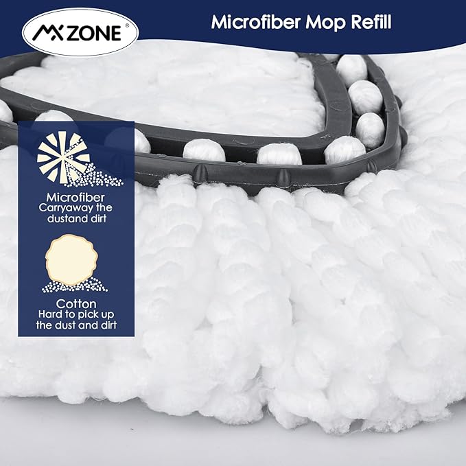 Spin Mop Head Replacement for O Ceda Mop Replace Head Triangle Mop Refills - Image 6