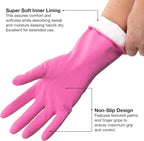 ForPro Natural Rubber Gloves, 6 Pairs Reusable Multi-Purpose Household Cleaning - Image 5