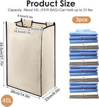 3 Pack Large Laundry Sorter Replacement Bags, 600D Oxford Cloth, Waterproof - Image 2