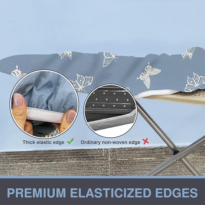 Ironing Board Cover and Pad 18x49, Extra Wide, Thick Padding, Elastic Edge - Image 3