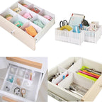 8pcs DIY Plastic Drawer Organizer Adjustable Drawer Dividers - Image 5