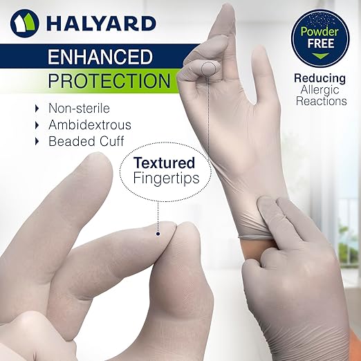 HALYARD Sterling SG Nitrile Powder-Free Exam Gloves, 3.7 mil, 9.5 Inches - Image 2